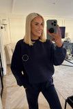 Active' Circle Slogan Sweater