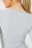 Long Sleeve Embroidered Scoop Neck Unitard