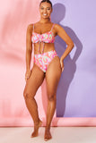 Abstract Print Bikini Top