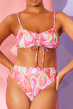 Abstract Print Bikini Top