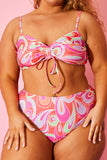 Abstract Print Bikini Top