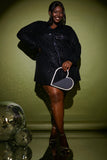 Sequin Oversized Shirt Dress