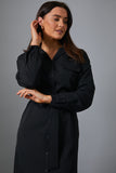 Button Up Belted Dress