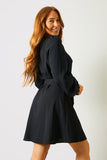 Balloon Sleeve Button Down Mini Dress