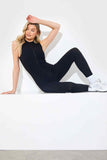 RIBBED SCULPT AND CONTROL ZIP FRONT UNITARD