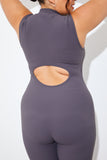 Built-In Bra Zip Front Sculpt and Control Unitard