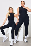 Built-In Bra Zip Front Sculpt and Control Unitard
