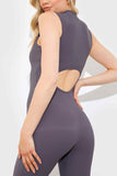 RIBBED SCULPT AND CONTROL ZIP FRONT UNITARD