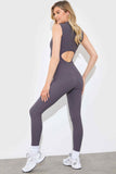 RIBBED SCULPT AND CONTROL ZIP FRONT UNITARD