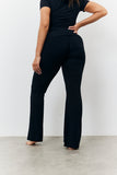 Sculpting Fold over Waistband Flare Leg Trouser