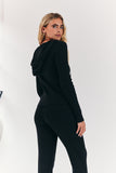 Rib Knit Zip up Co-Ord Hoodie