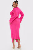Acetate Slinky Wrap Midi Skirt