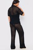 Crochet Wide Leg Co-Ord Trousers