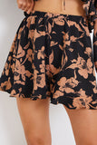 Abstract Floral Frill Floaty Shorts