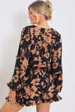 Abstract Floral Frill Floaty Shorts