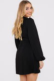 Balloon Sleeve Button Down Mini Dress