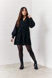 Wrap Front Smock Dress