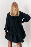 Wrap Front Smock Dress