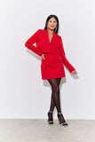 Red Cropped Tailored Blazer