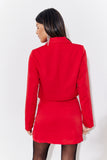 Red Cropped Tailored Blazer