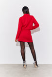 Red Cropped Tailored Blazer