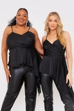 Satin Asymmetric Cami Top
