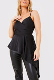 Satin Asymmetric Cami Top