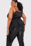 Satin Asymmetric Cami Top