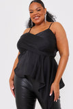 Satin Asymmetric Cami Top
