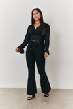 Cropped Wrap Blouse