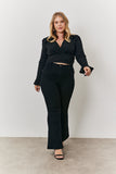 Cropped Wrap Blouse