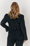 Cropped Wrap Blouse
