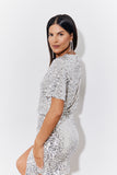 Silver Sequin T-Shirt