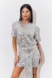 Silver Sequin T-Shirt