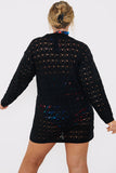 Crochet Flare Sleeve Mini Dress