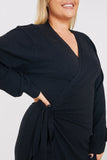 True Wrap Knit Midi Dress