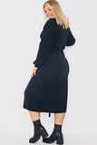 True Wrap Midi Dress