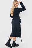 True Wrap Midi Dress