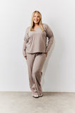 Brushed Rib Flare Leg Co Ord Trouser