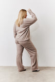 Brushed Rib Flare Leg Co Ord Trouser