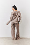 Brushed Rib Flare Leg Co Ord Trouser