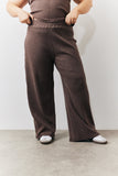 Brushed Rib Wide Leg Co Ord Trousers