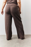 Brushed Rib Wide Leg Co Ord Trousers