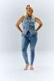 Denim Crew Neck Waistcoat