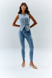 Denim Crew Neck Waistcoat