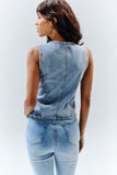 Denim Crew Neck Waistcoat