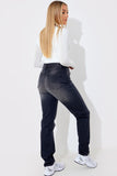 Washed Mom Jeans
