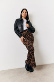 Cropped Leather Look Jacket