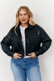 Cropped Pu Jacket