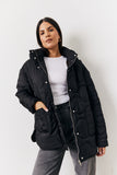 Quilted Boxy Fit Hooded Jacket